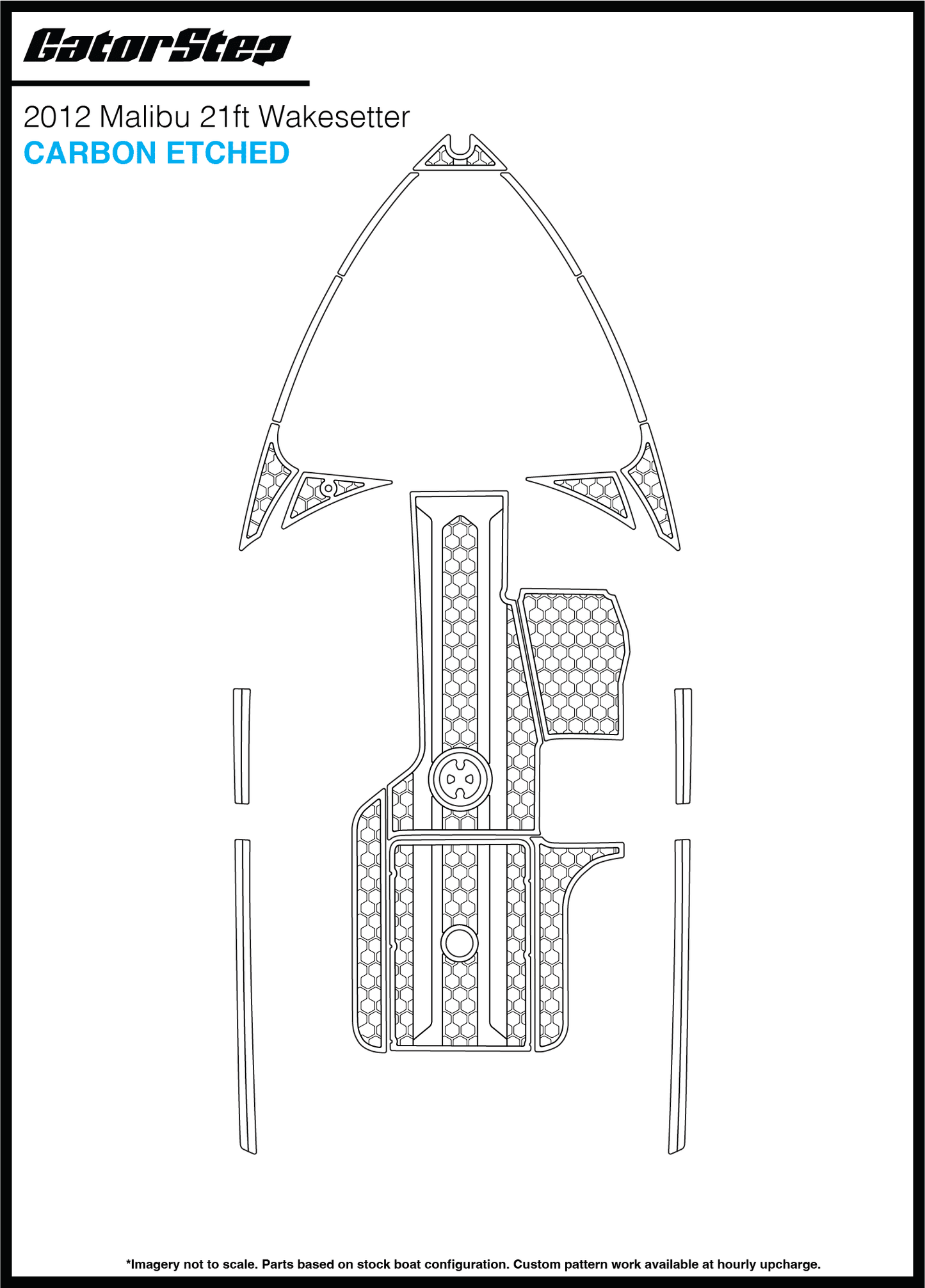 2012 Malibu 21 Wakesetter GatorStep Flooring Carbon Etched