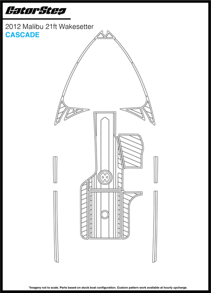 2012 Malibu 21 Wakesetter GatorStep Flooring Cascade