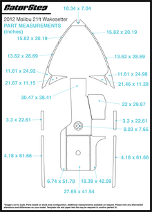 2012 Malibu 21 Wakesetter GatorStep Flooring Dimensions