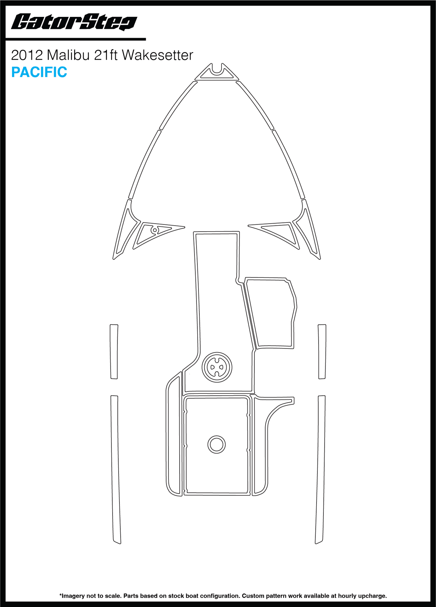 2012 Malibu 21 Wakesetter GatorStep Flooring Pacific
