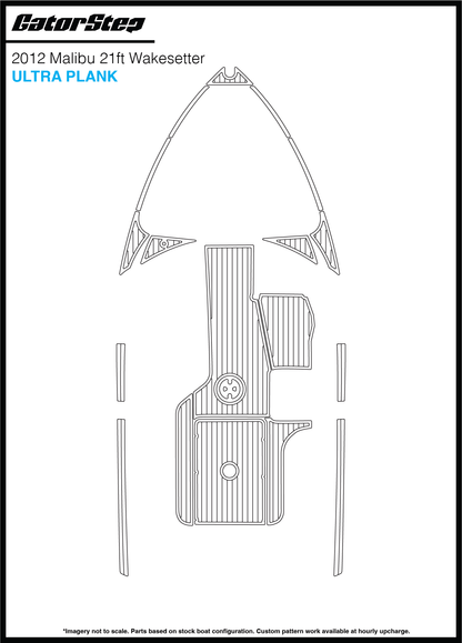 2012 Malibu 21 Wakesetter GatorStep Flooring Ultra Plank