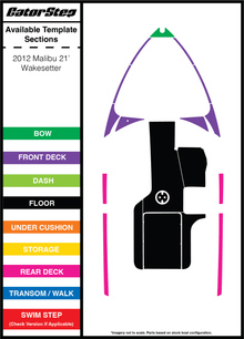 2012 Malibu 21 Wakesetter GatorStep Flooring Parts
