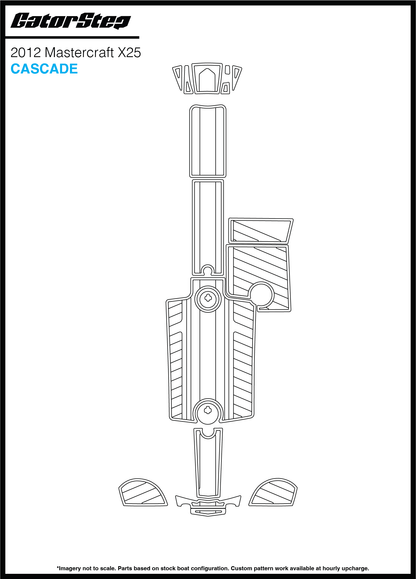 2012 Mastercraft X25 GatorStep Flooring Cascade