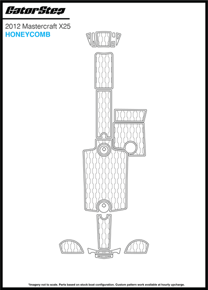 2012 Mastercraft X25 GatorStep Flooring Honeycomb