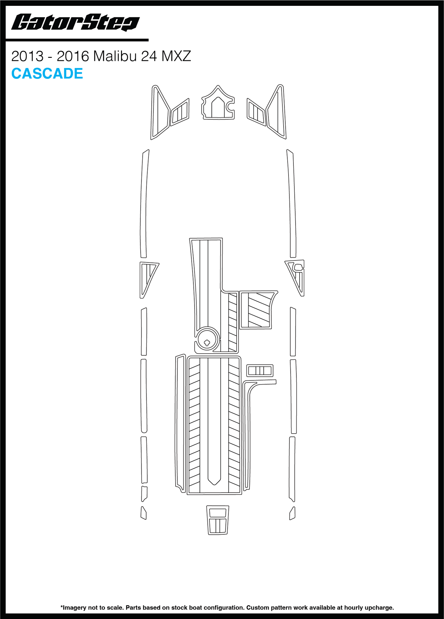 2013-2016 Malibu 24 MXZ GatorStep Flooring Cascade