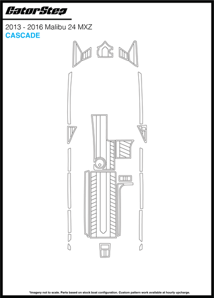 2013-2016 Malibu 24 MXZ GatorStep Flooring Cascade