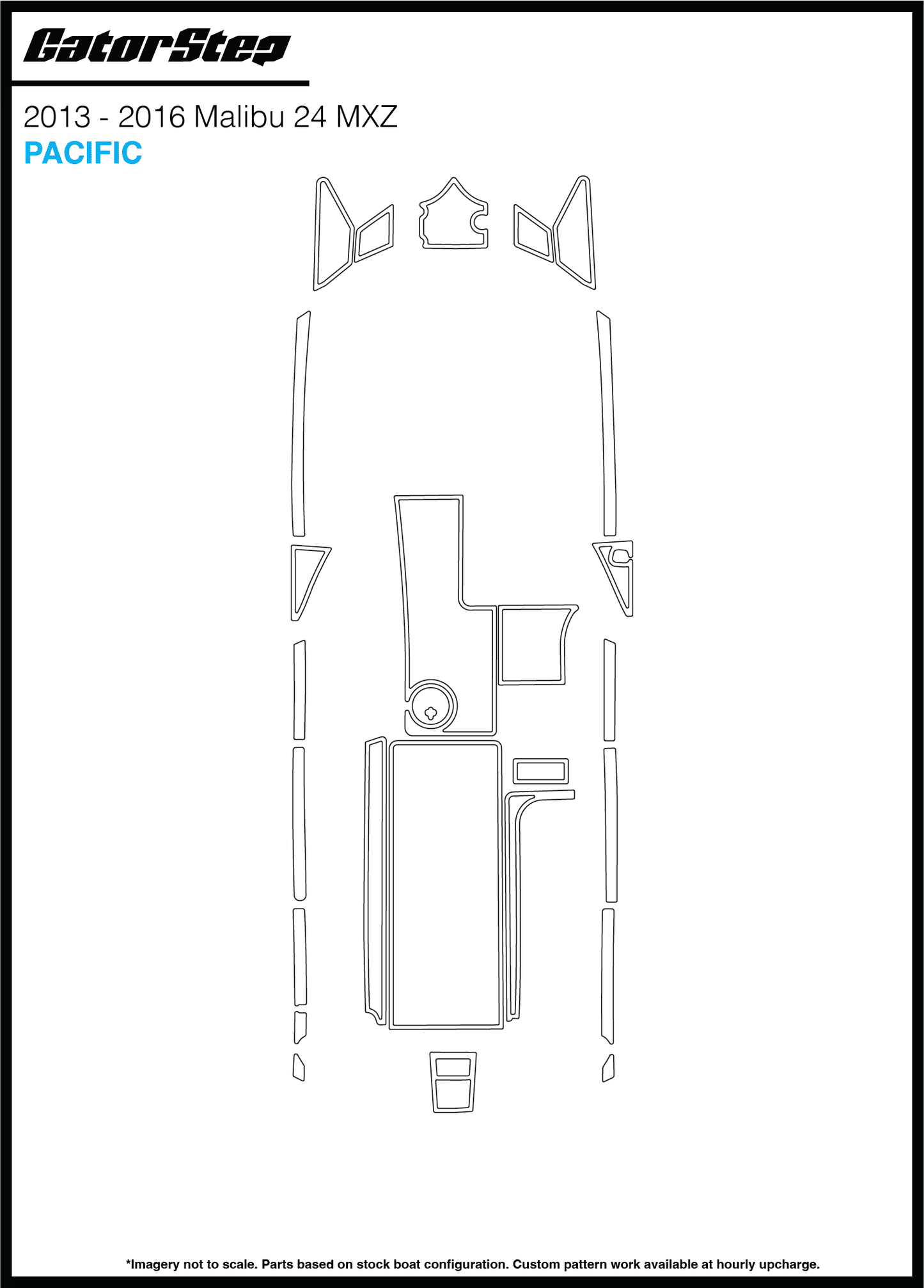 2013-2016 Malibu 24 MXZ GatorStep Flooring Pacific