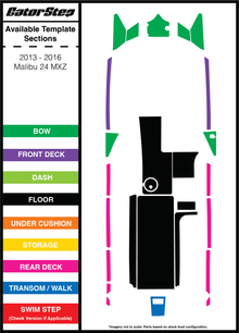 2013-2016 Malibu 24 MXZ GatorStep Flooring Parts