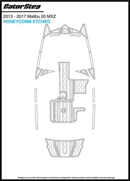 2013-2017 Malibu 20 MXZ GatorStep Flooring Honeycomb Etched
