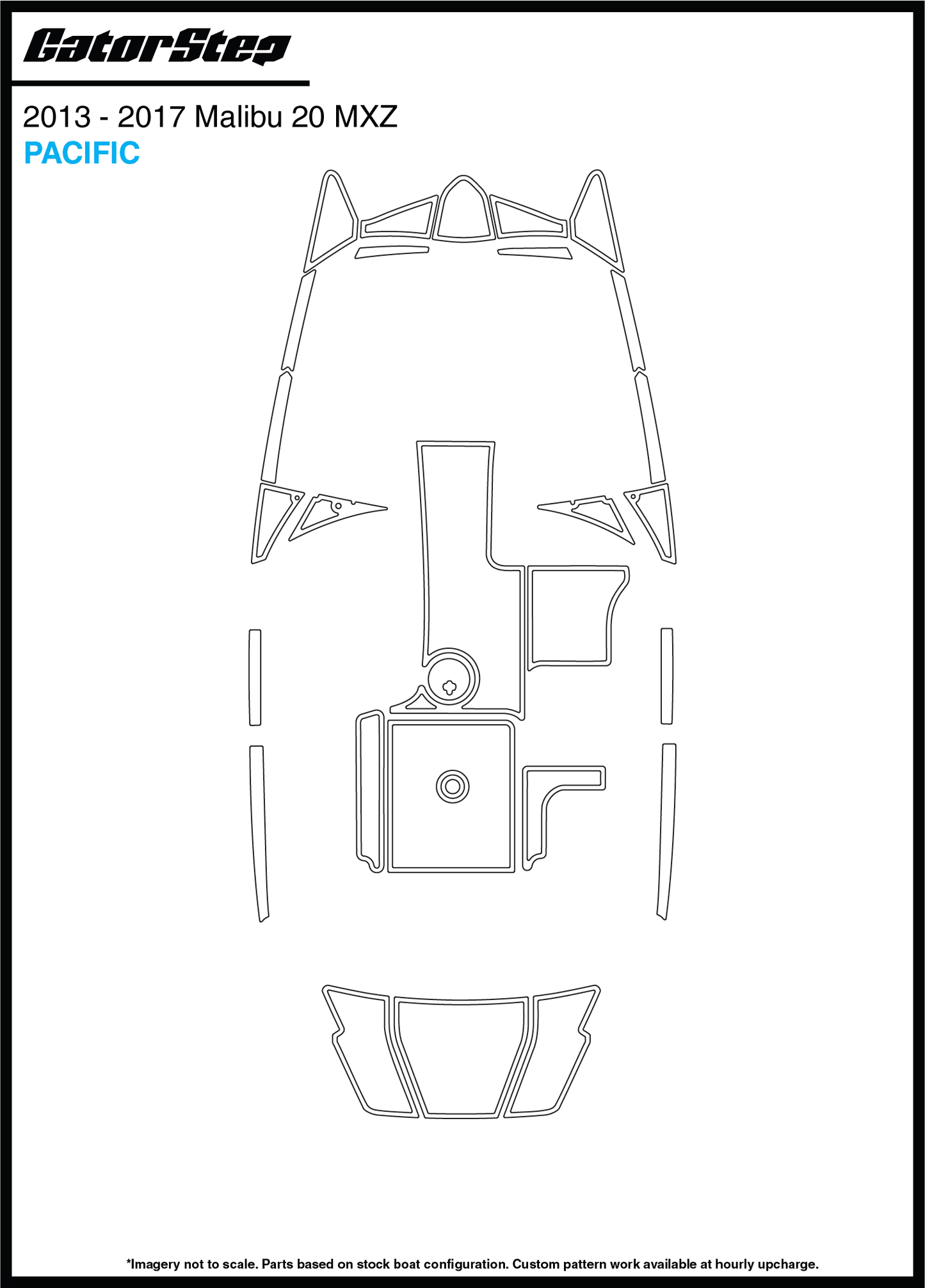 2013-2017 Malibu 20 MXZ GatorStep Flooring Pacific