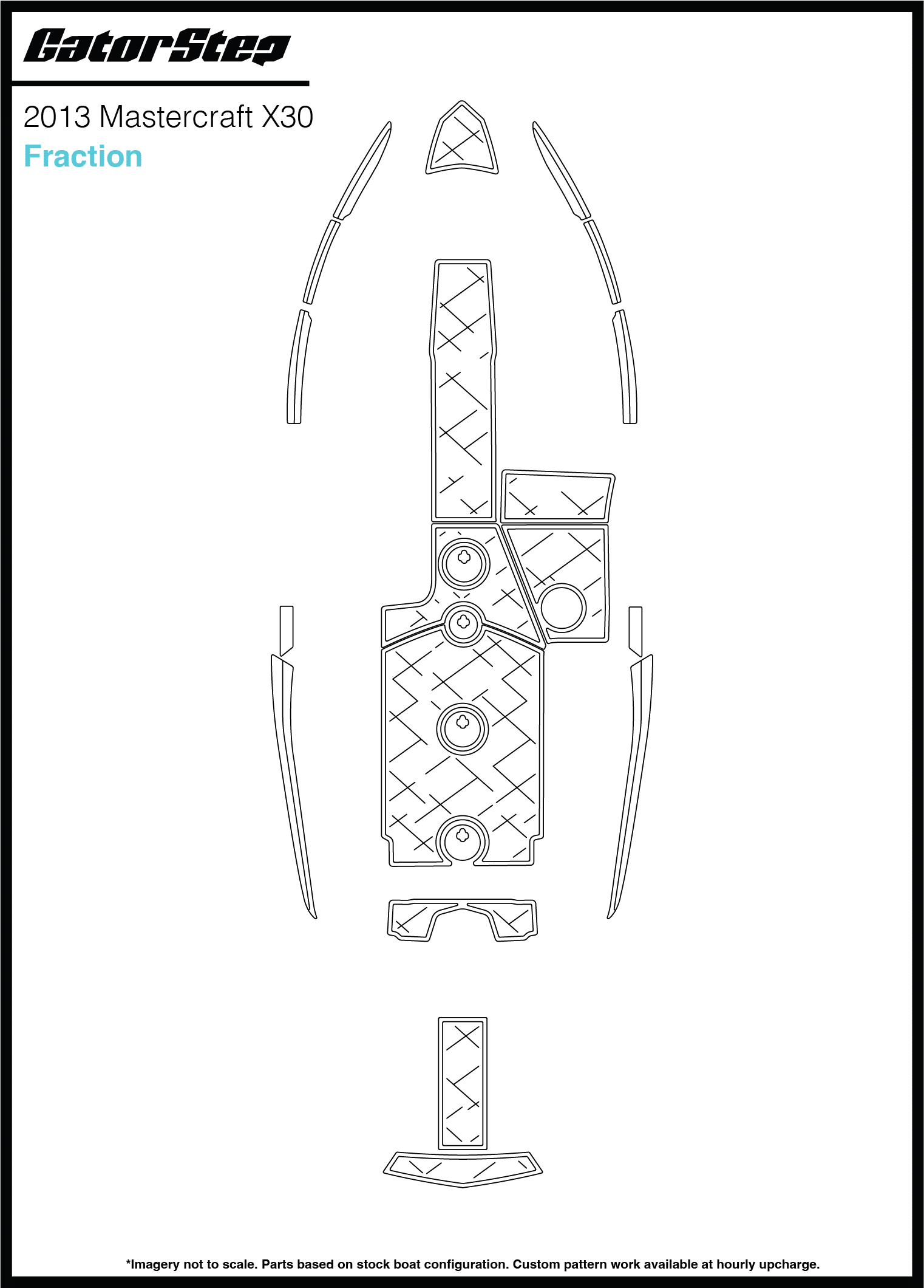 2013 Mastercraft X30 GatorStep Flooring Fraction