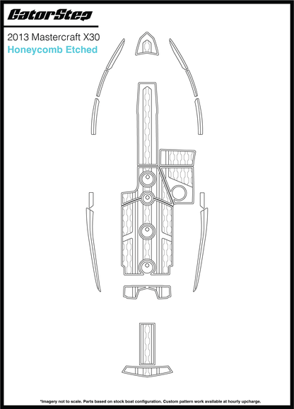 2013 Mastercraft X30 GatorStep Flooring Honeycomb Etched
