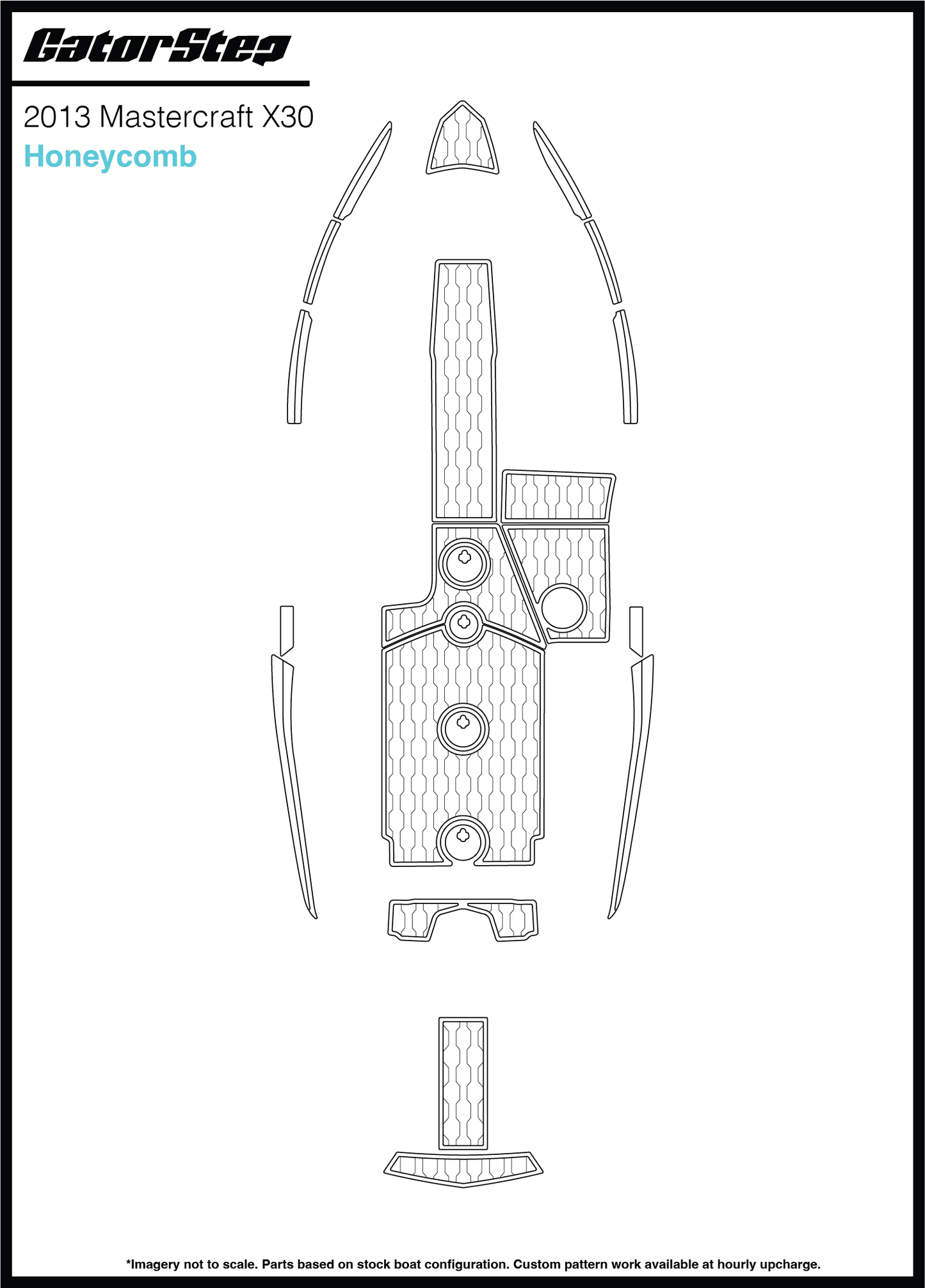 2013 Mastercraft X30 GatorStep Flooring Honeycomb