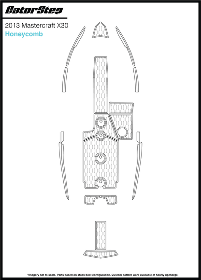 2013 Mastercraft X30 GatorStep Flooring Honeycomb