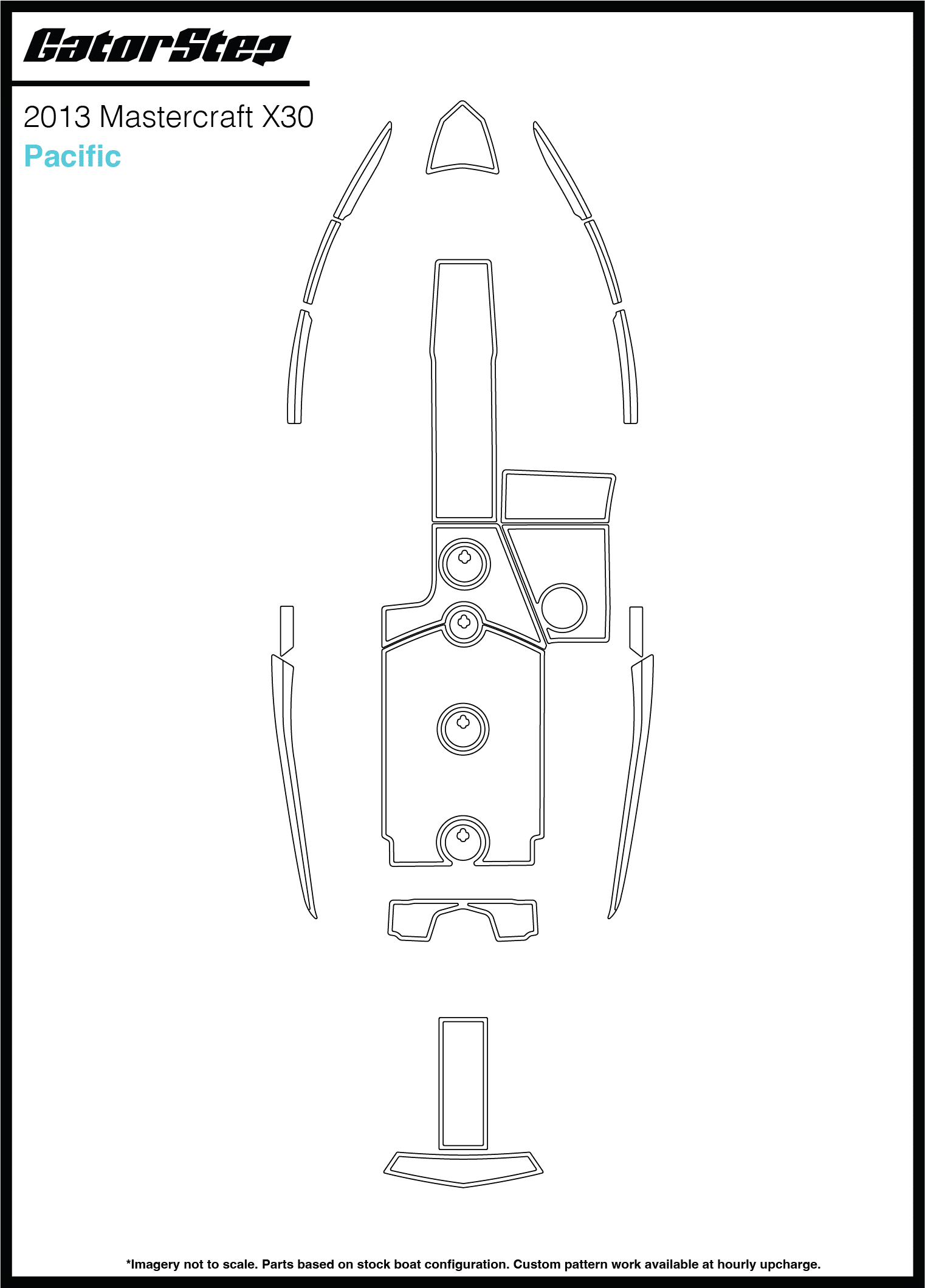 2013 Mastercraft X30 GatorStep Flooring Pacific