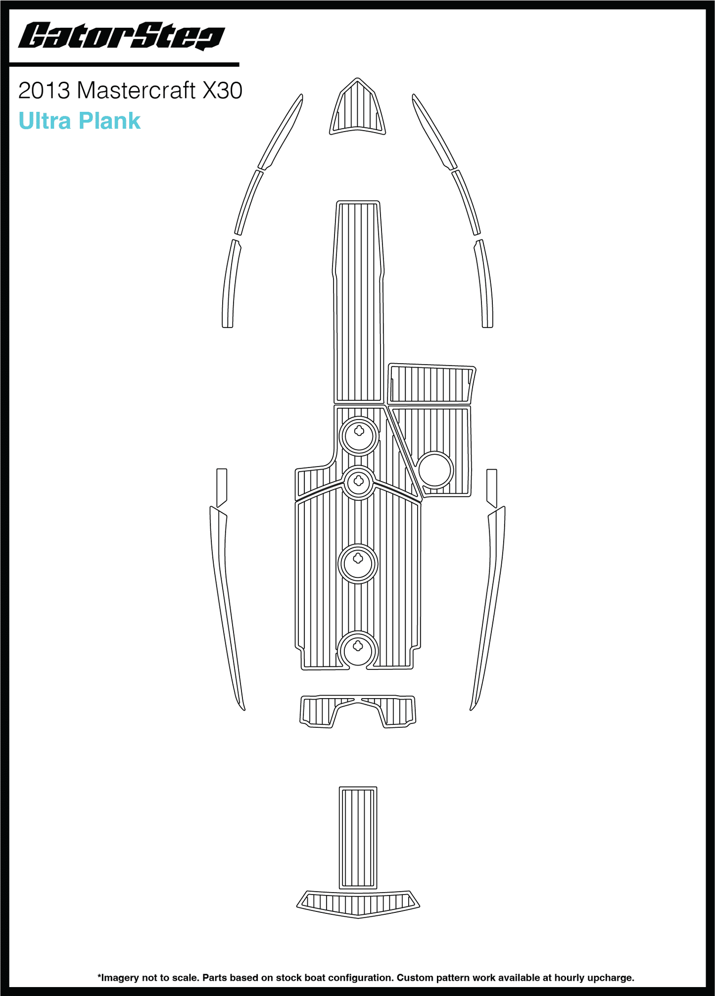 2013 Mastercraft X30 GatorStep Flooring Ultra Plank