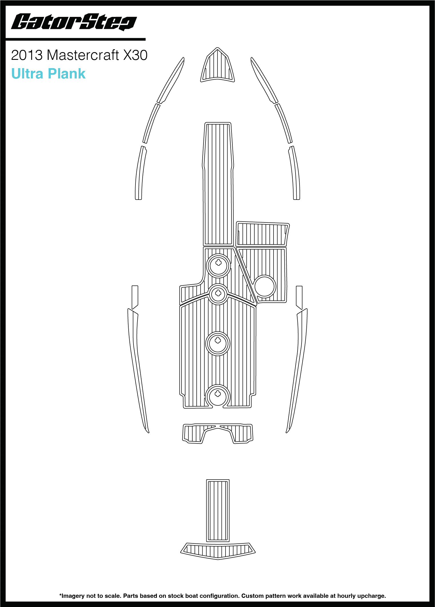 2013 Mastercraft X30 GatorStep Flooring Ultra Plank