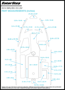 2014 Malibu 23 LSV GatorStep Flooring Dimensions
