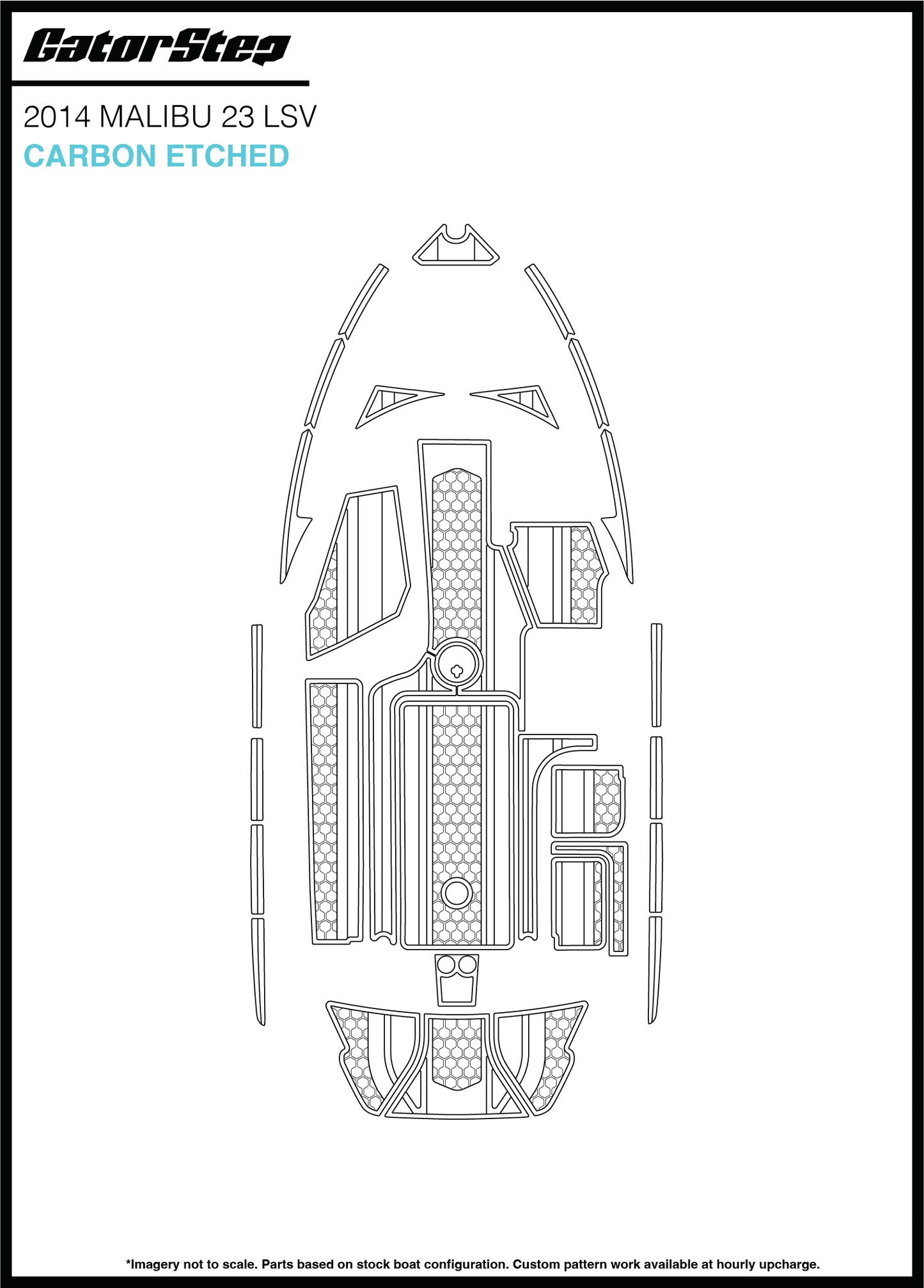 2014 Malibu 23 LSV GatorStep Flooring Carbon Etched