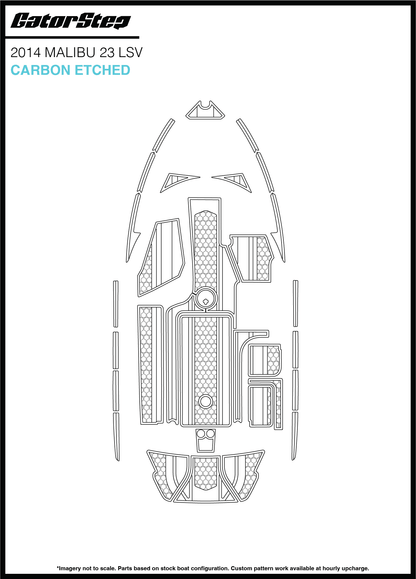 2014 Malibu 23 LSV GatorStep Flooring Carbon Etched
