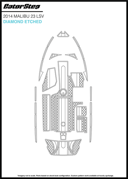 2014 Malibu 23 LSV GatorStep Flooring Diamond Etched