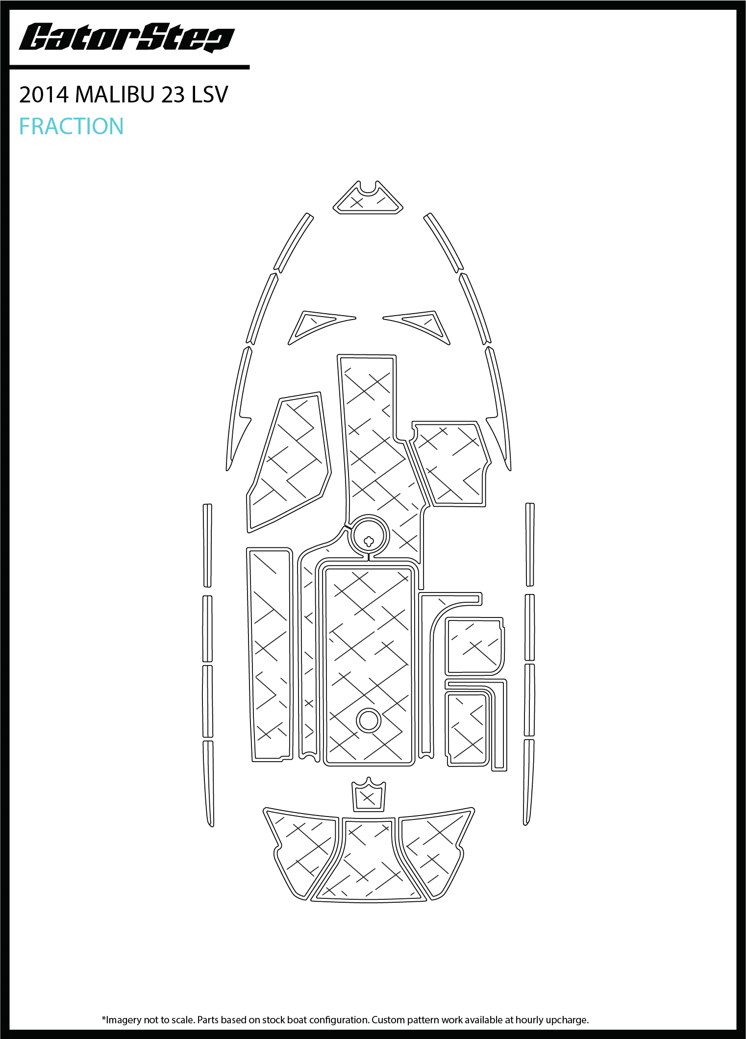2014 Malibu 23 LSV GatorStep Flooring Fraction