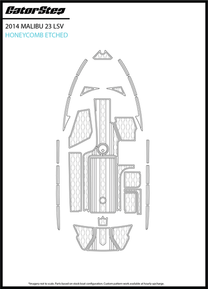 2014 Malibu 23 LSV GatorStep Flooring Honeycomb Etched