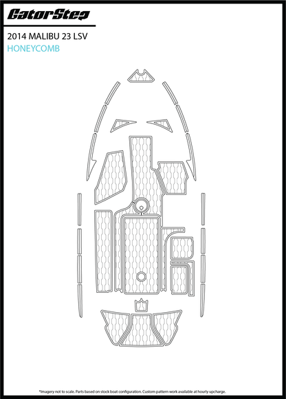 2014 Malibu 23 LSV GatorStep Flooring Honeycomb