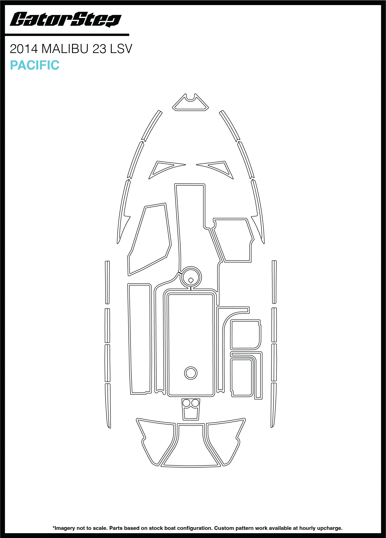 2014 Malibu 23 LSV GatorStep Flooring Pacific