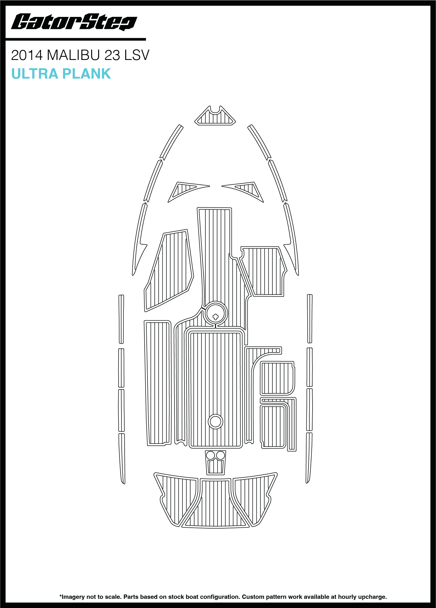 2014 Malibu 23 LSV GatorStep Flooring Ultra Plank