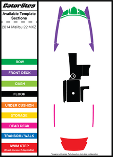 2014 Malibu 22 MXZ GatorStep Flooring Parts