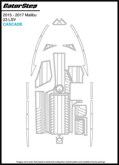 2015-2017 Malibu 23 LSV GatorStep Flooring Cascade