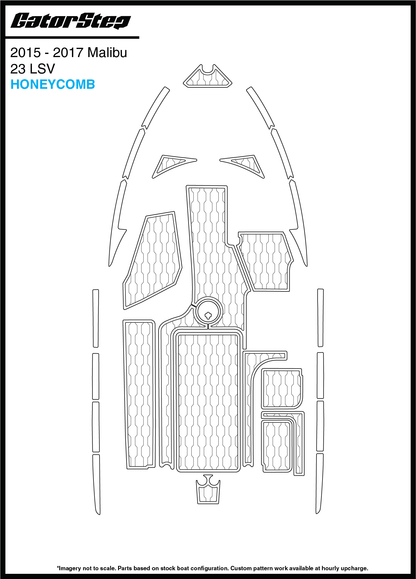 2015-2017 Malibu 23 LSV GatorStep Flooring Honeycomb