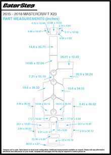 2015-2018 Mastercraft X23 GatorStep Flooring Dimensions