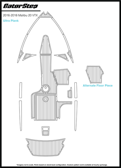 2016-2018 Malibu 20 VTX GatorStep Flooring Ultra Plank