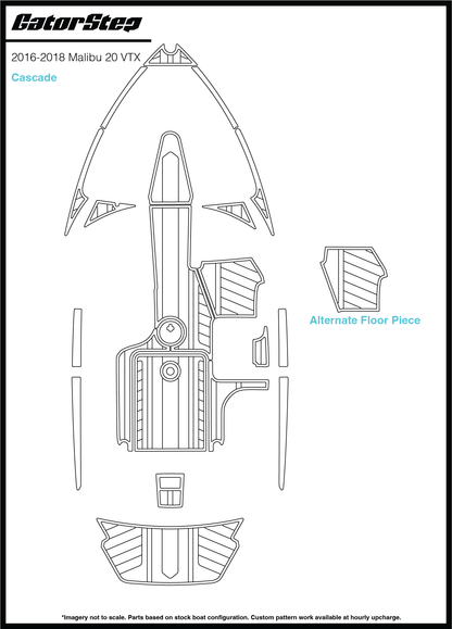 2016-2018 Malibu 20 VTX GatorStep Flooring Cascade