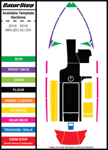 2016-2018 Malibu 25 LSV GatorStep Flooring Parts