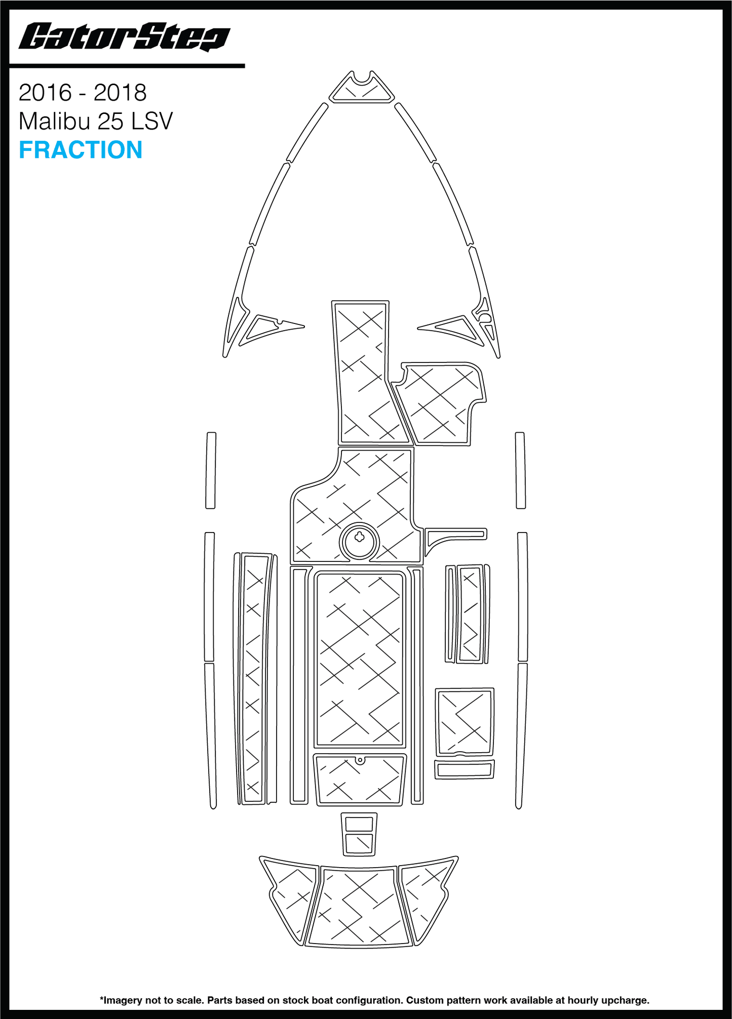 2016-2018 Malibu 25 LSV GatorStep Flooring Fraction