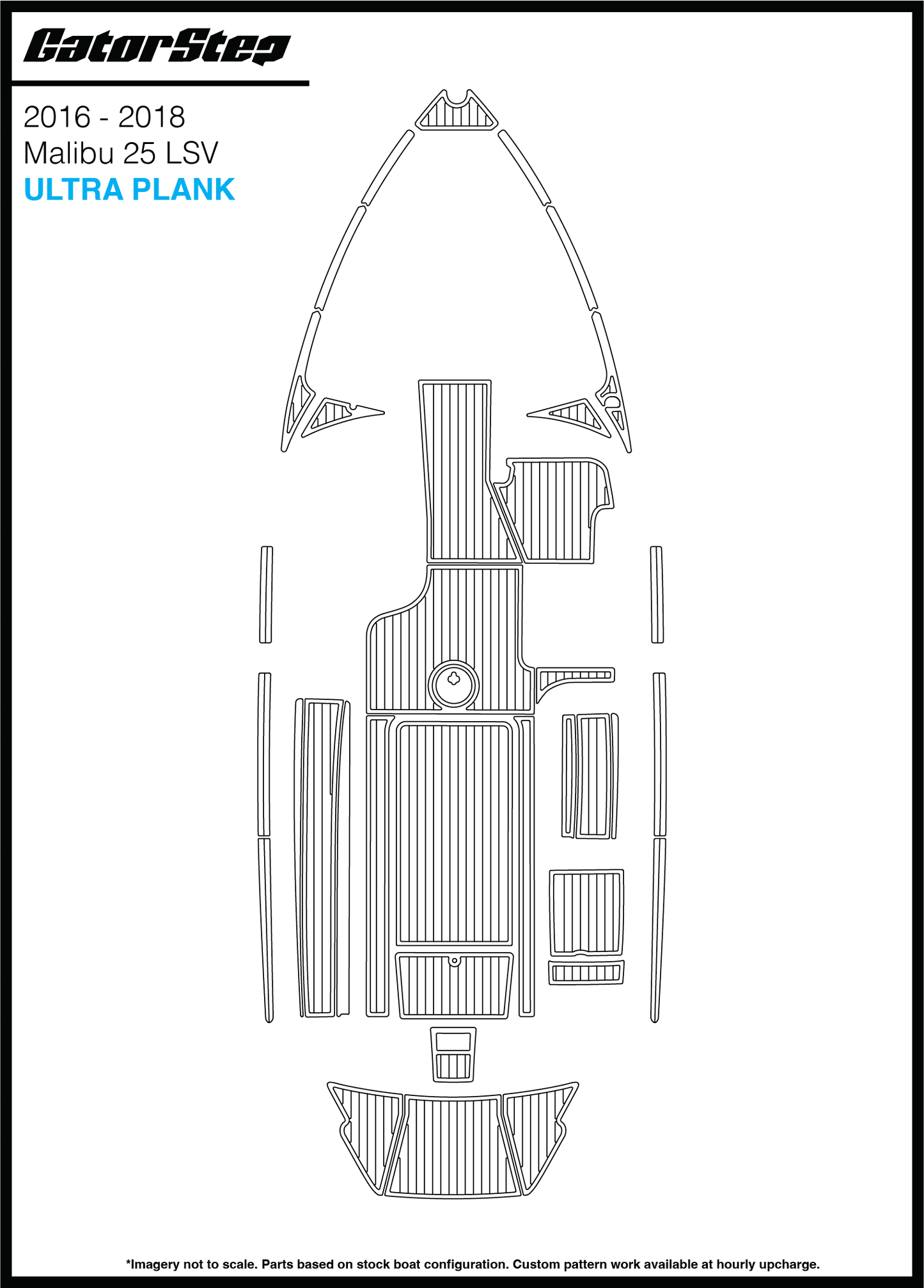 2016-2018 Malibu 25 LSV GatorStep Flooring Ultra Plank