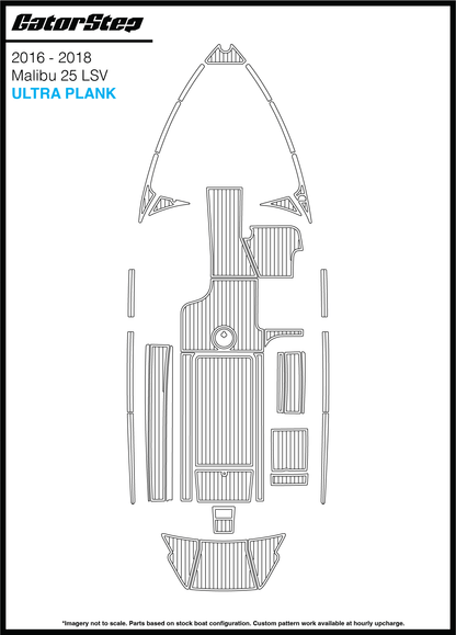 2016-2018 Malibu 25 LSV GatorStep Flooring Ultra Plank