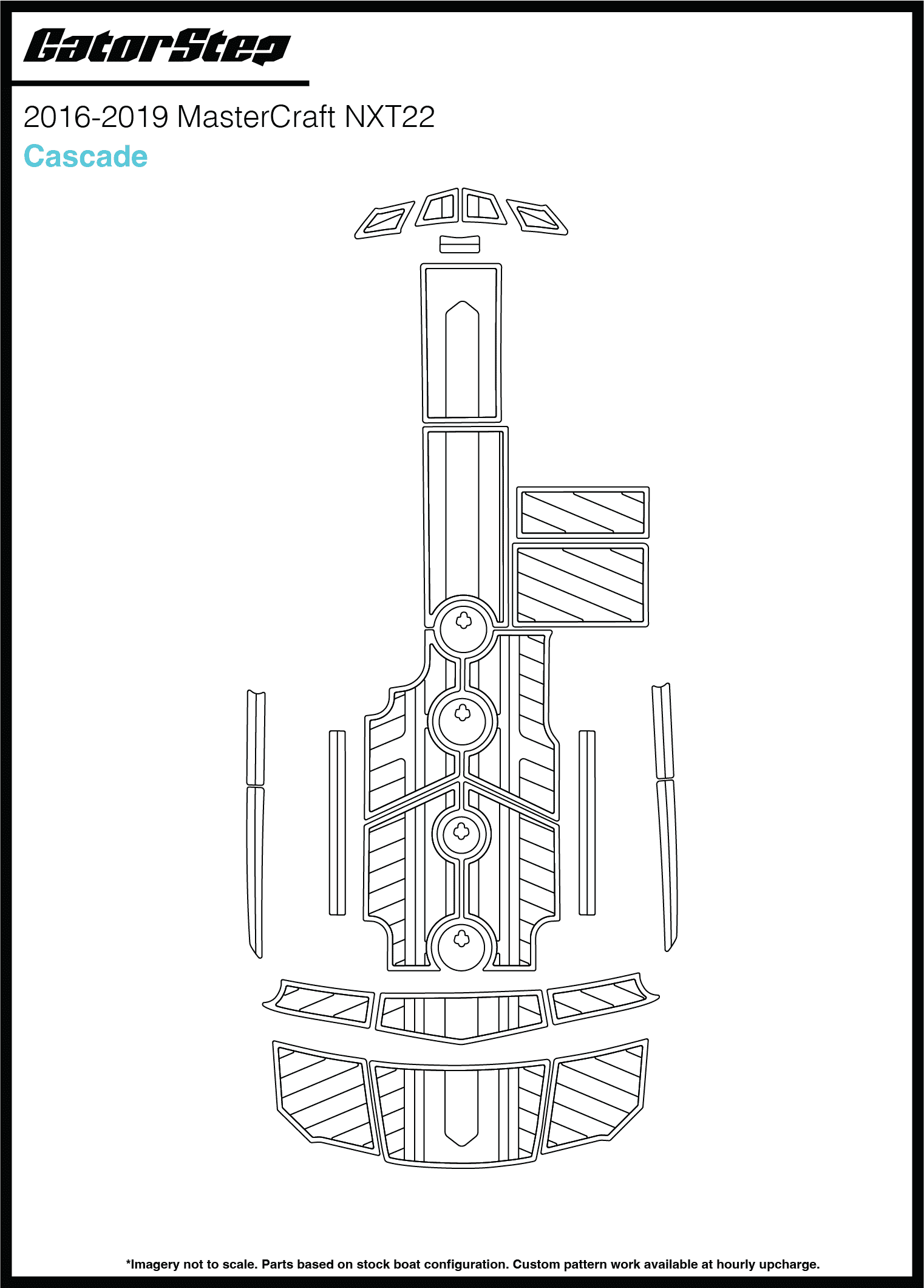 2016-2019 Mastercraft NXT22 GatorStep Flooring Cascade