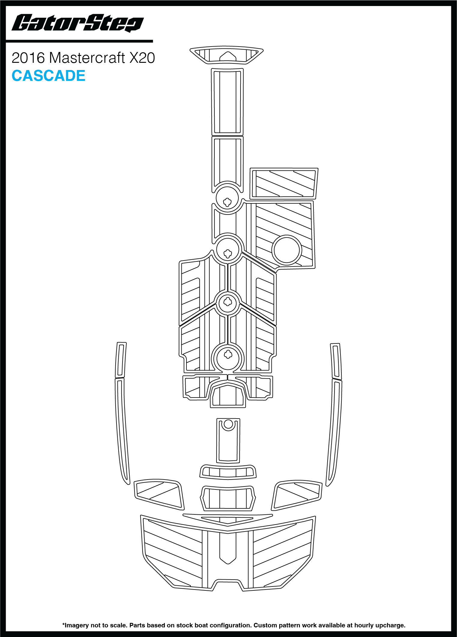 2016 Mastercraft X20 GatorStep Flooring Cascade