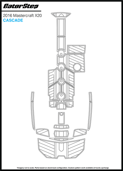 2016 Mastercraft X20 GatorStep Flooring Cascade