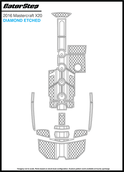 2016 Mastercraft X20 GatorStep Flooring Diamond Etched