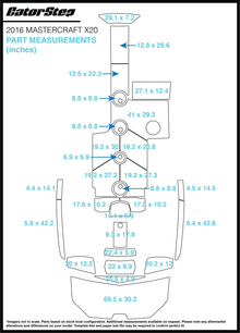 2016 Mastercraft X20 GatorStep Flooring Dimensions