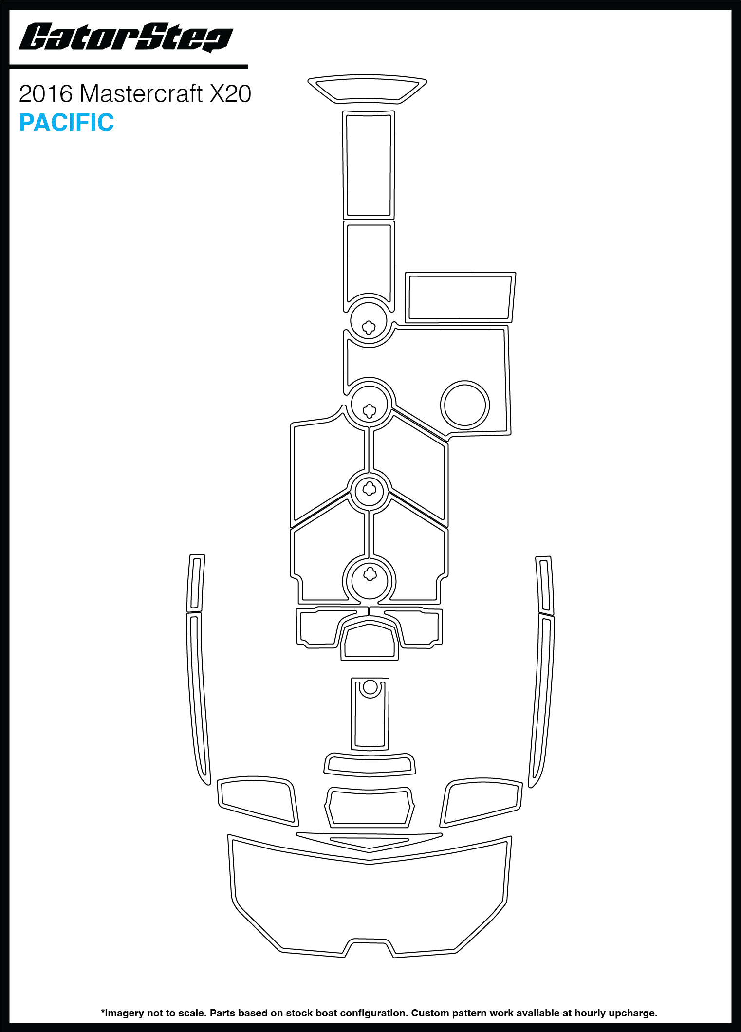 2016 Mastercraft X20 GatorStep Flooring Pacific