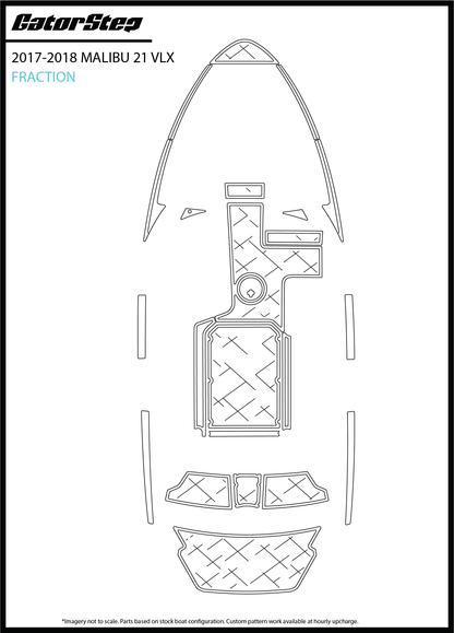 2017-2019 Malibu 21 VLX GatorStep Flooring Fraction