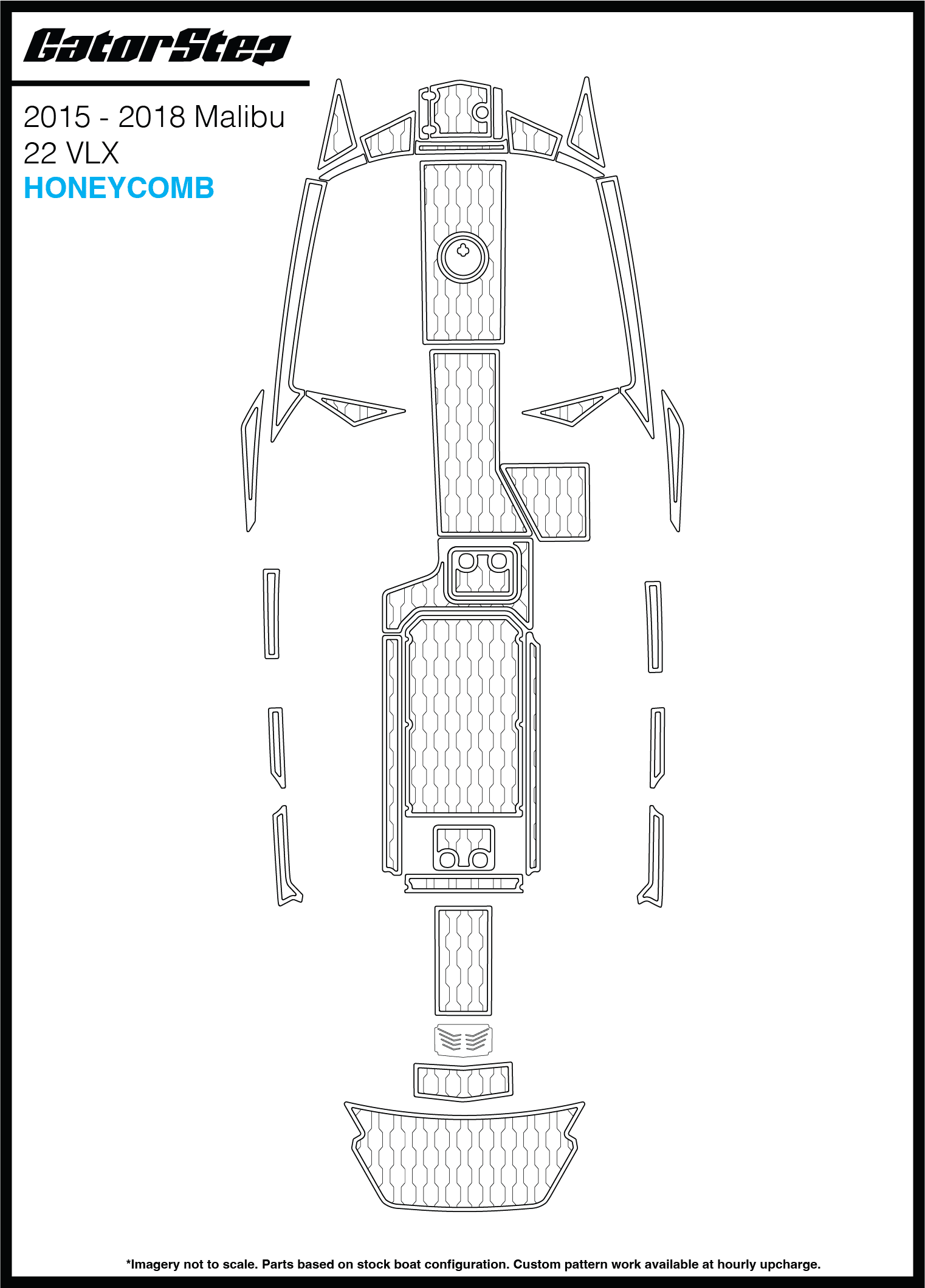 2017-2018 Malibu 22 MXZ GatorStep Flooring Honeycomb
