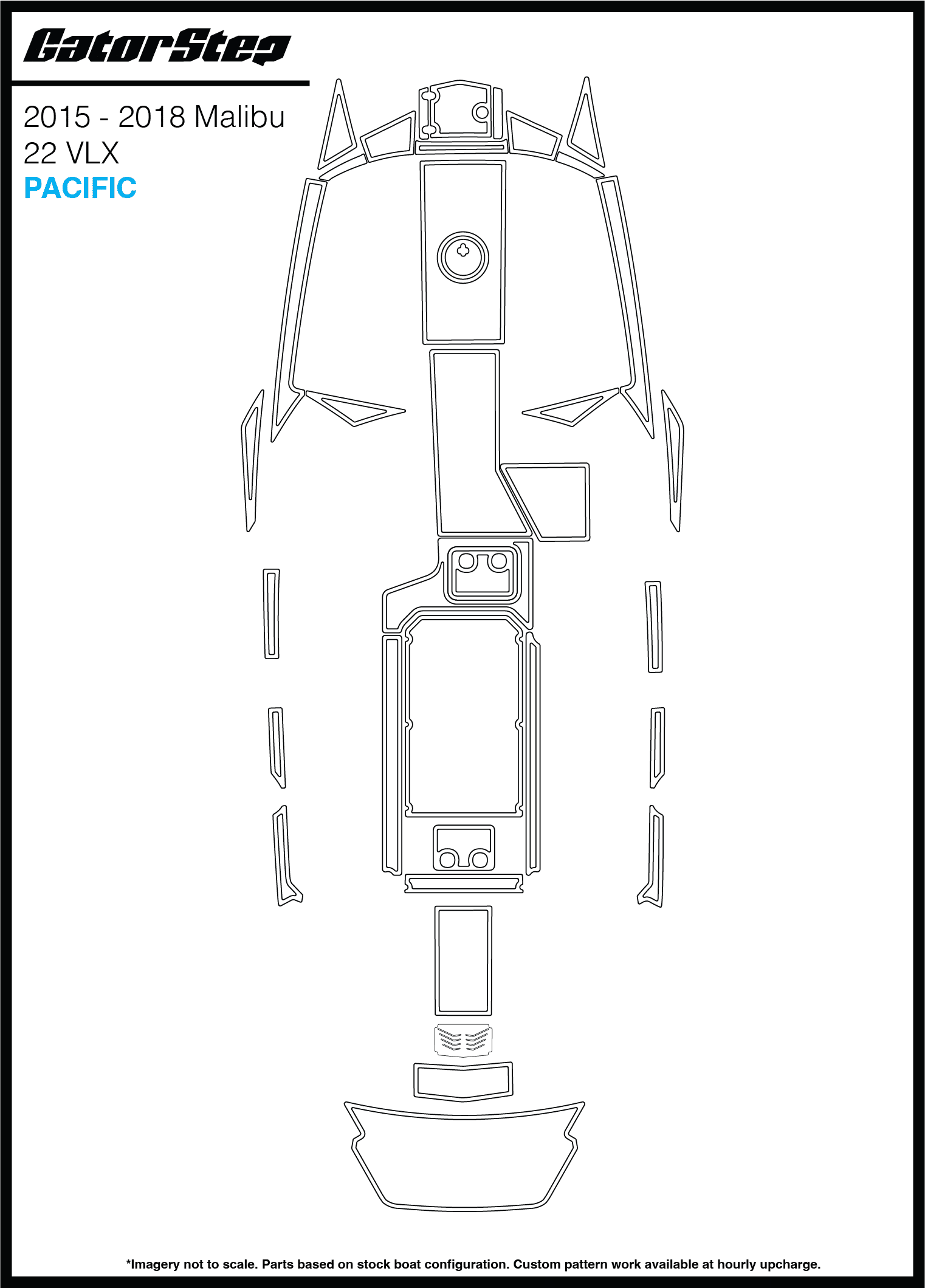 2017-2018 Malibu 22 MXZ GatorStep Flooring Pacific