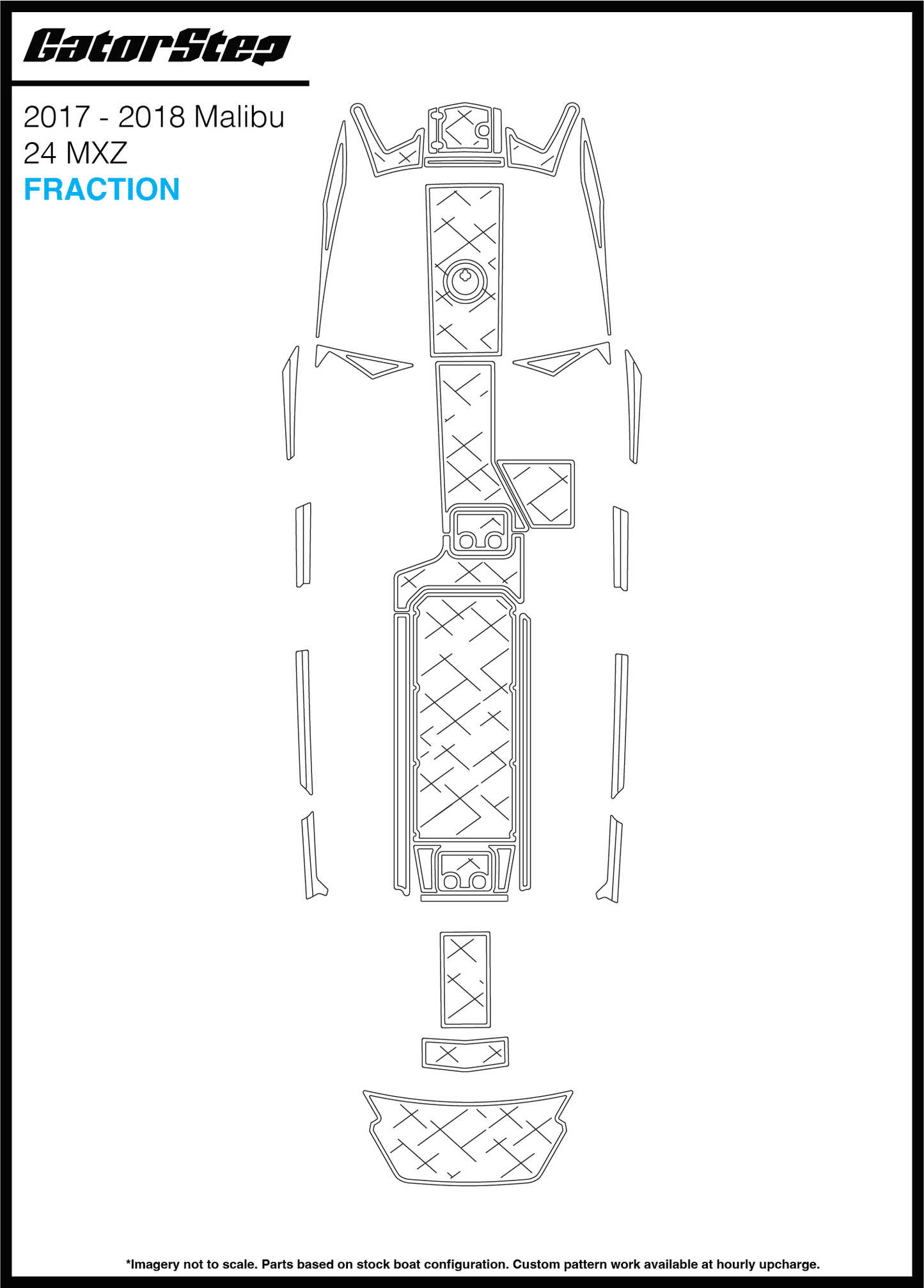 2017-2018 Malibu 24 MXZ GatorStep Flooring Fraction